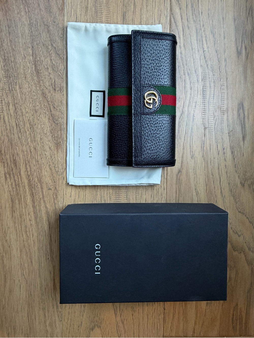 Authentic brand new Gucci Ophidia Black Leather Wallet